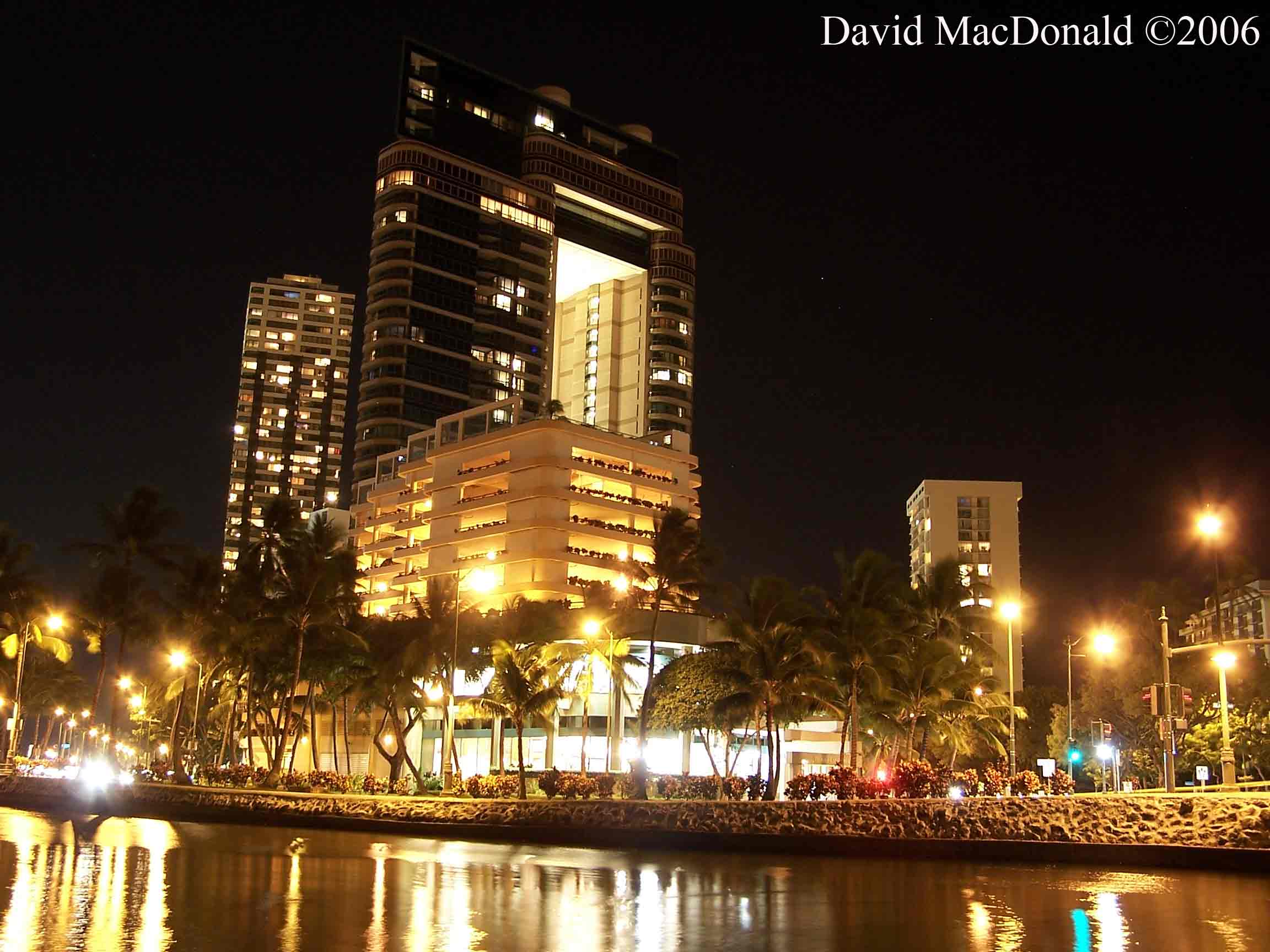 Honolulu, Hawaii, at night